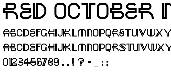 Red October NF font